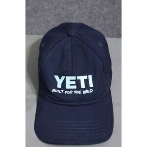 YETI Hat Adult One Size Blue Built For The Wild Snapback Adjustable Belt Cap EUC